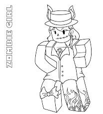 Coloring zombie girl roblox